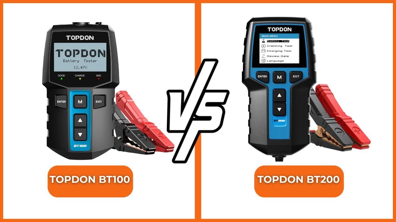 Topdon BT100 vs Topdon BT200 Comparison: Which Battery Tester Wins?
