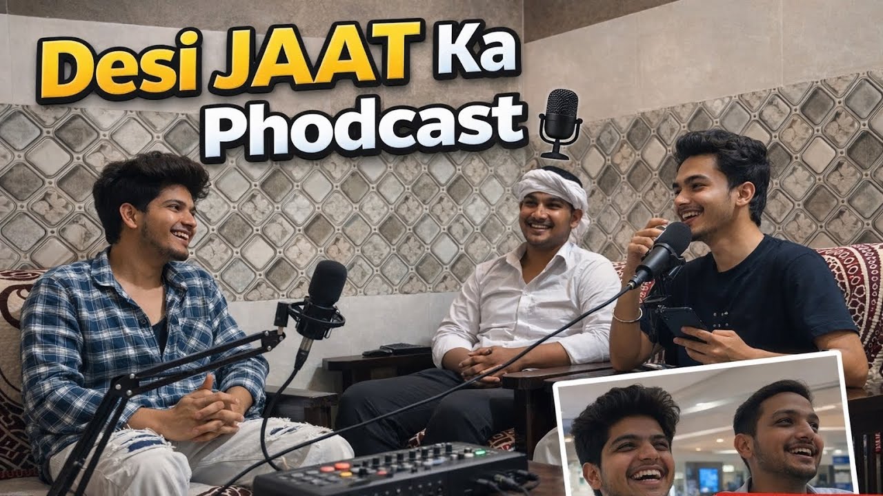Desi JAAT ka Podcast shuru ho gaya 🎙️😎Baatein bhi desi aur masti bhi full! 😂🔥