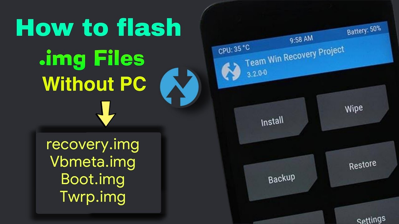 How to flash .img  files in Oppo Realme phones without pc. Fix bootloop.Unlock Bootloader without pc