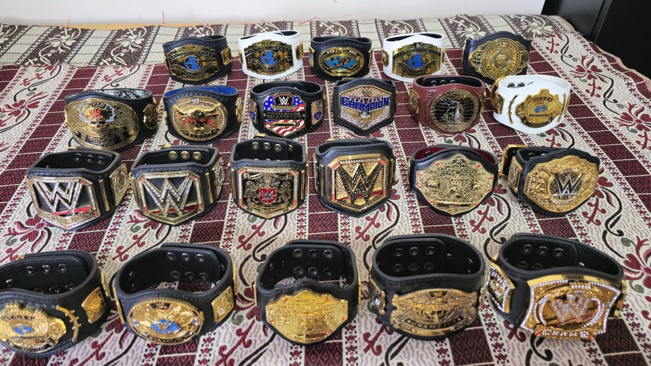 WWE MINI REPLICA BELTS HUGE COLLECTION