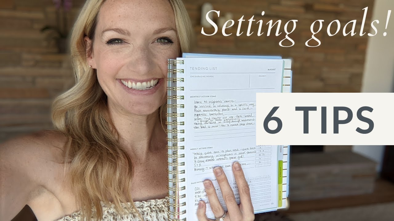 6 Tips for choosing monthly goals and then actually accomplishing them! #PowerSheets