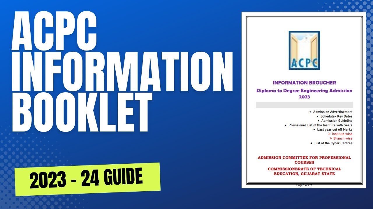 ACPC Information Booklet Explanation