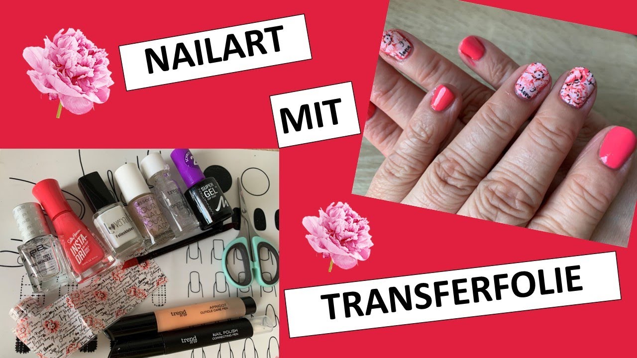 Nailart mit Transferfolie #nailart # #nailfoil #nailpolishaddict  #tutorial #nailwraps