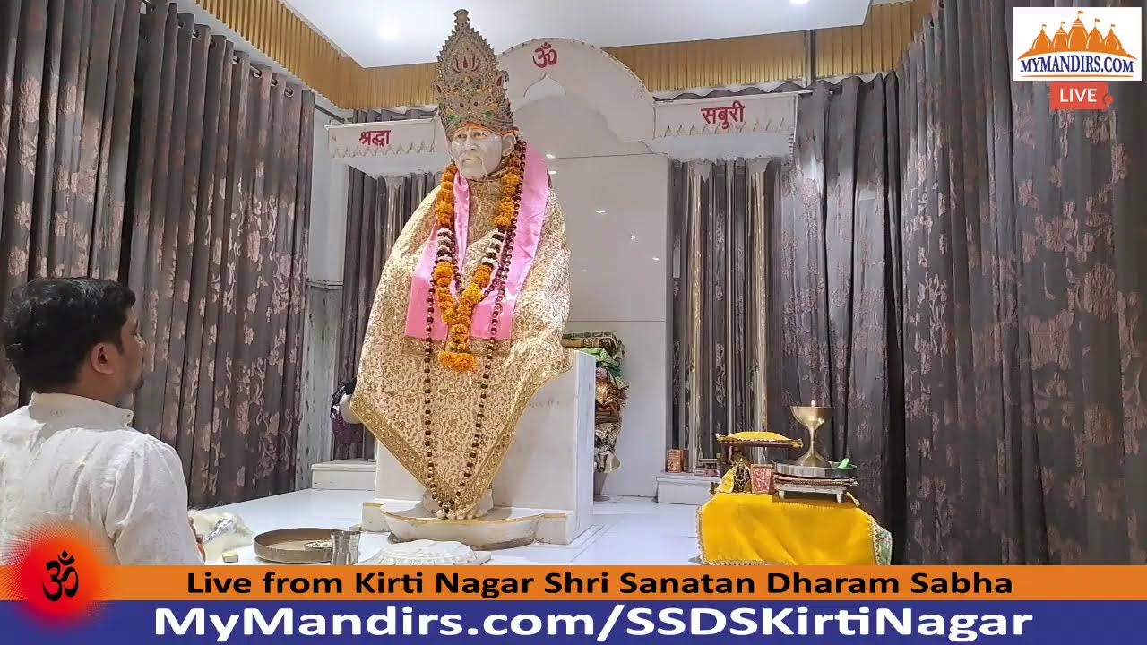ॐ 06-Mar-2026 LIVE !! Mandir SSDS Kirti Nagar (Evening) | 🔴 MyMandirs.com