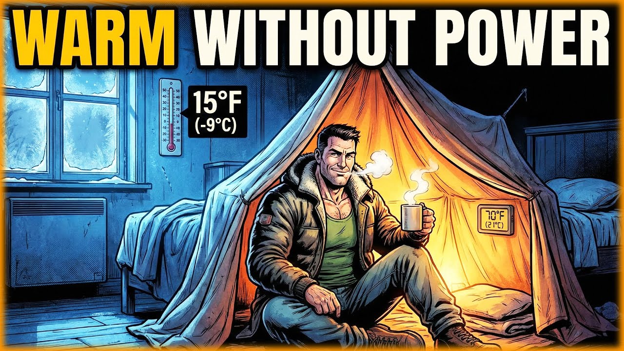 No Power, No Problems - I Survived 48 Hours with NO Heat Using This 1 Simple ROOM TRICK !