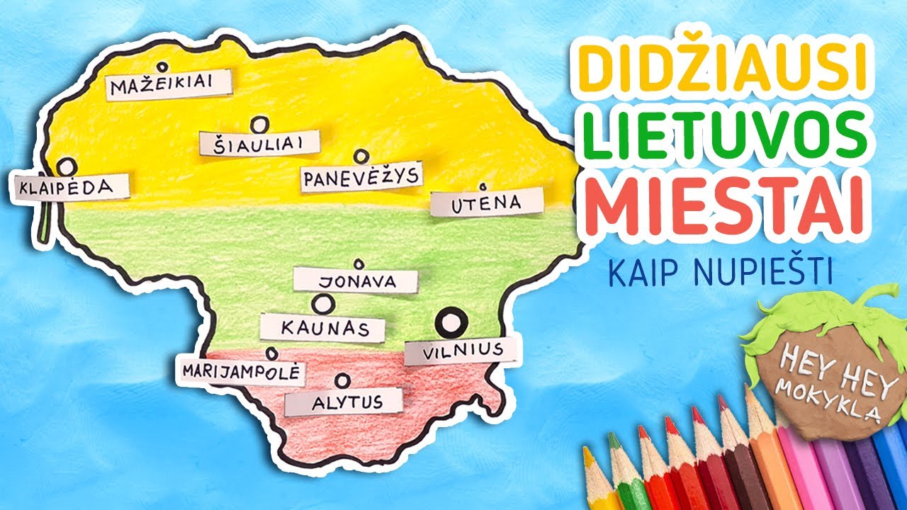 Hey Hey Mokykla DIDŽIAUSI LIETUVOS MIESTAI TOP10 (Žaidimas Didžiausių Lietuvos miestų žemėlapis)