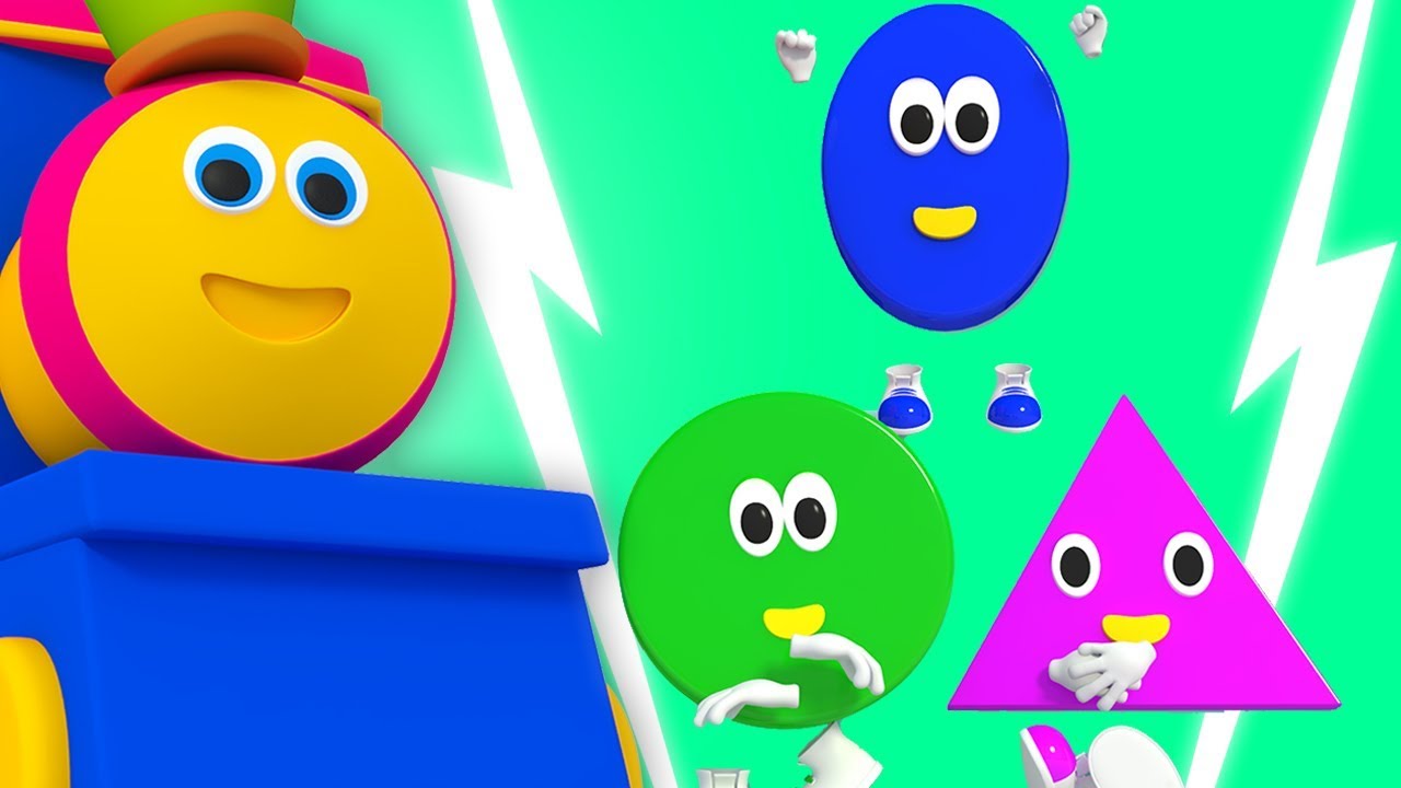 Bob den Zug | fünf kleine Formen | springende Reime | Five Little Shapes