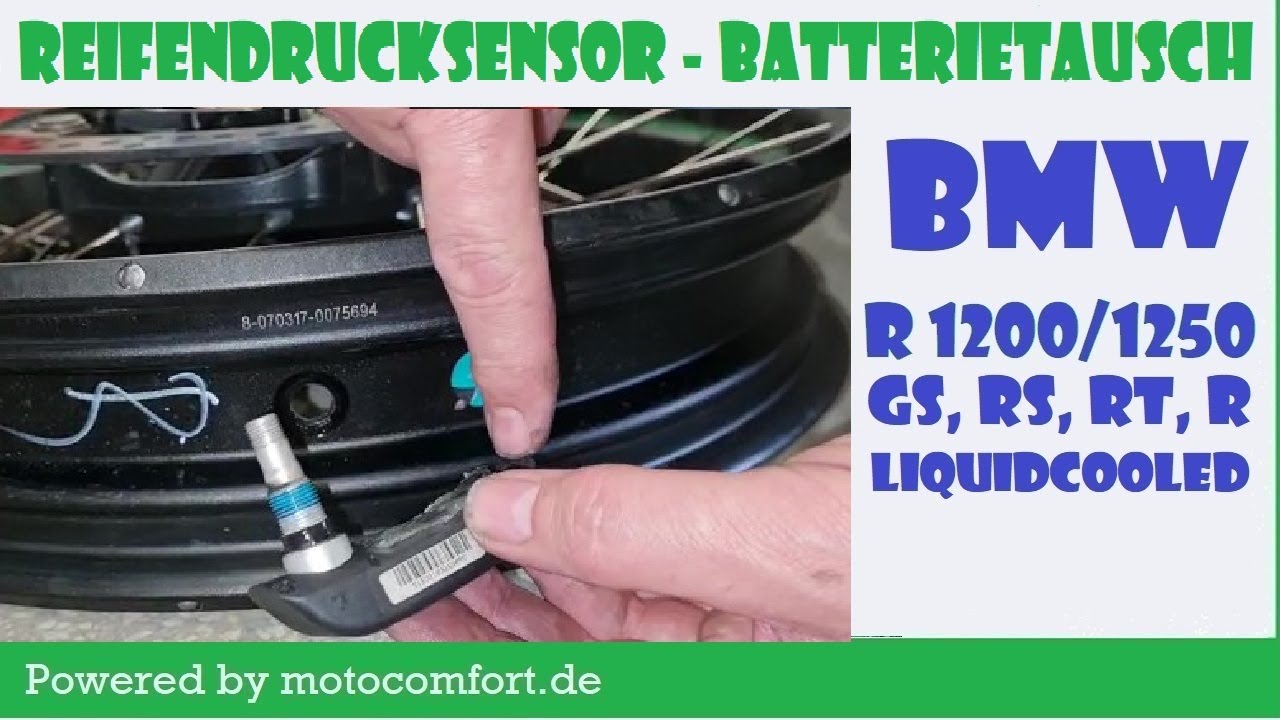 BMW R1200 / R1250 GS LC - Reifendrucksensor RDC - Batterie austauschen / Replace TPM Sensor Battery