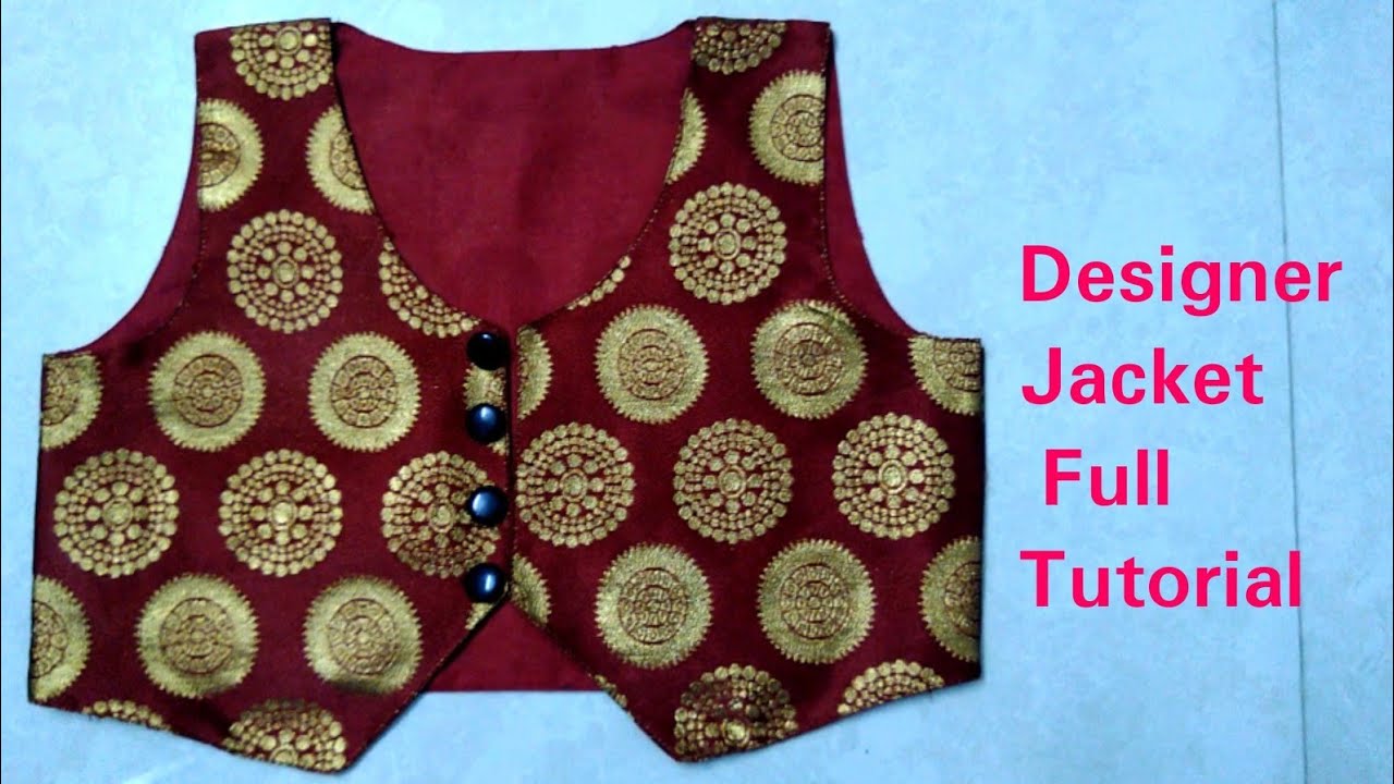 Designer and Beautiful koti/Jacket cutting and stitching easy way full tutorial.