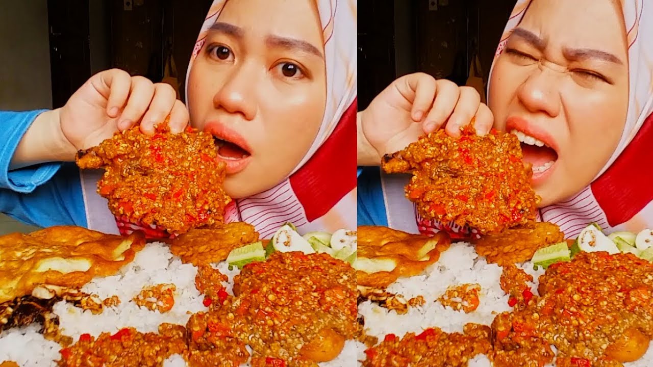 MUKBANG AYAM GEPUK PAK GEMBUS LEVEL 200