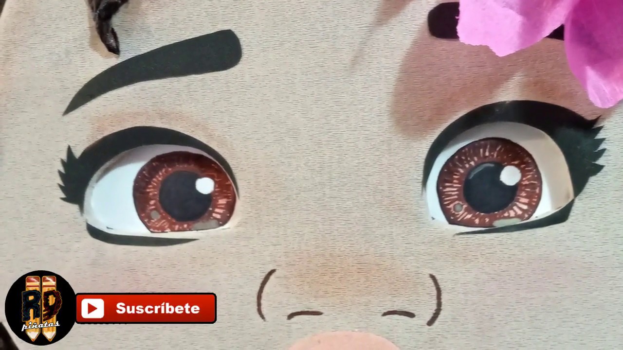 Piñata de Moana bebe - como decorar ojos