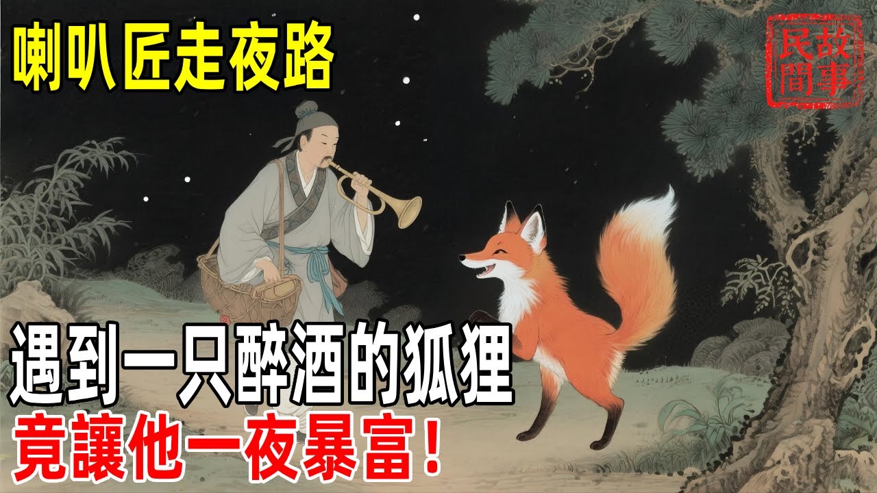 喇叭匠走夜路，遇到一只醉酒的狐狸，竟讓他一夜暴富！【巷陌故事會】#故事#民间故事#故事会#民間故事#故事會#温馨故事#民间传统故事