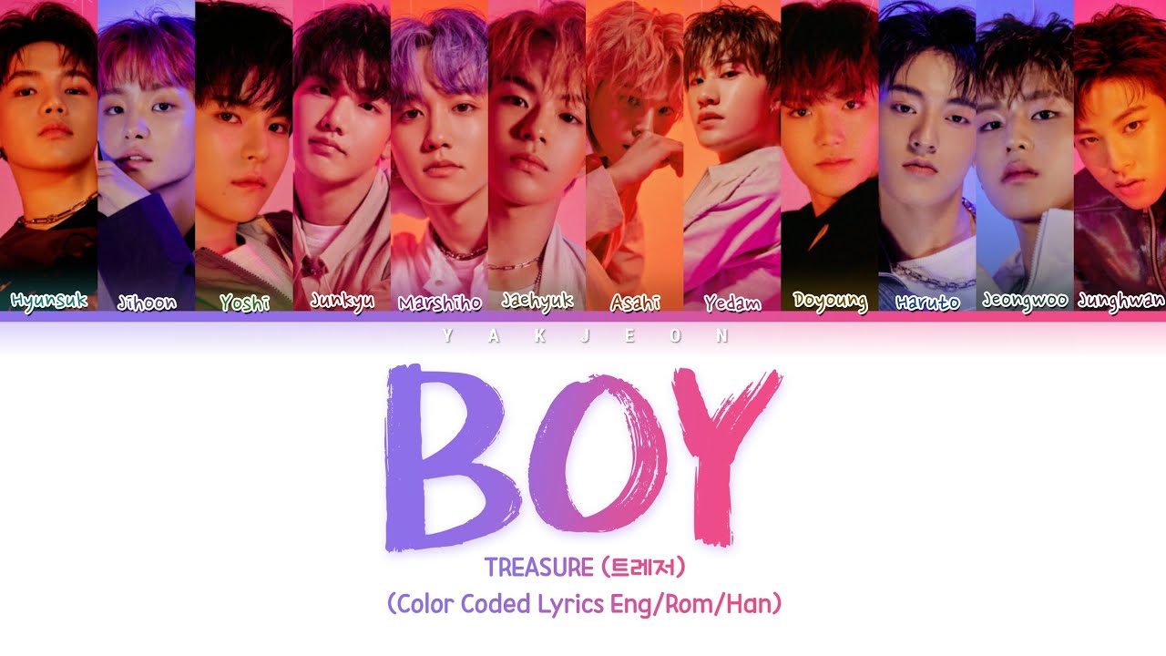 TREASURE: 'BOY' Lyrics (트레저 BOY 가사) | (Color Coded Lyrics)