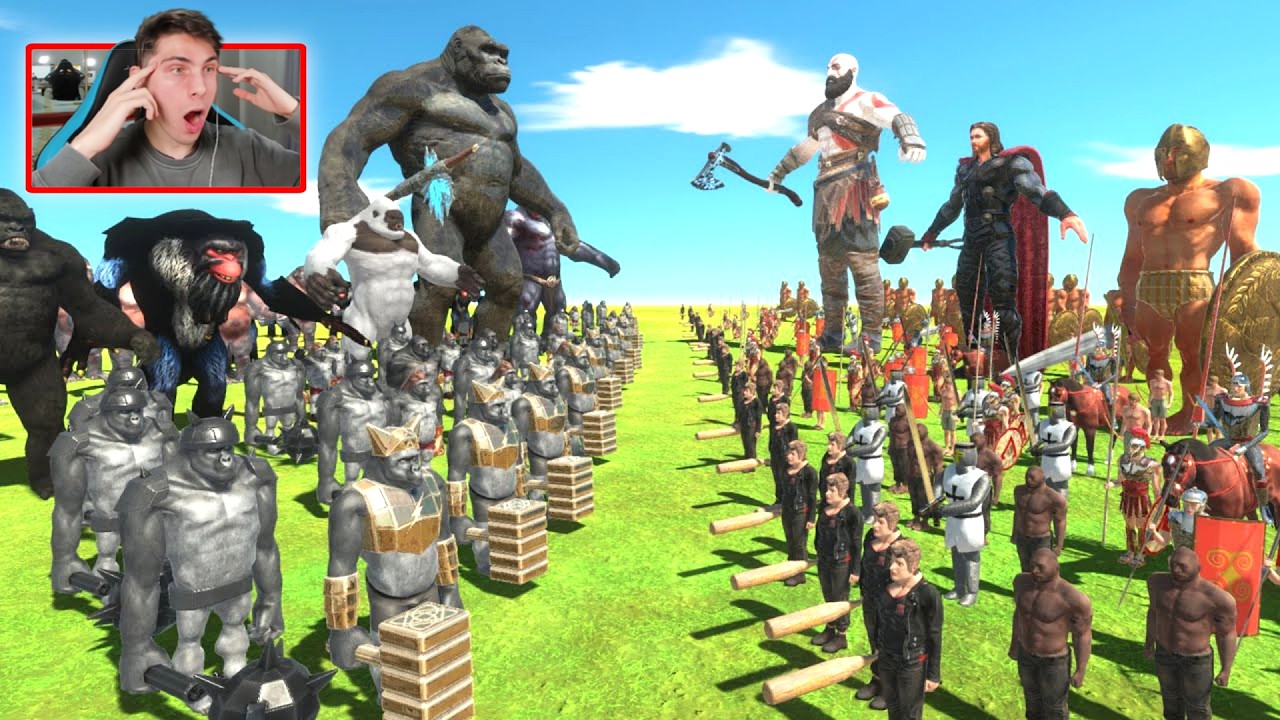 ¿Quién es el mejor con el hacha? - El gigante Kratos contra King Kong (ARBS)