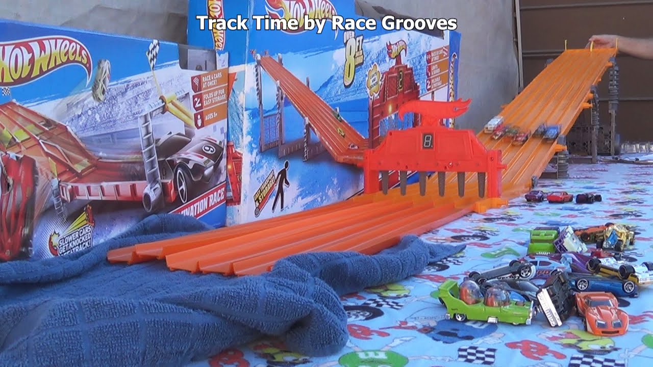 Track Time! 24-Car Hot Wheels Tournament Super 6 Lane Raceway DHR 2014 M Track Time By Race Grooves