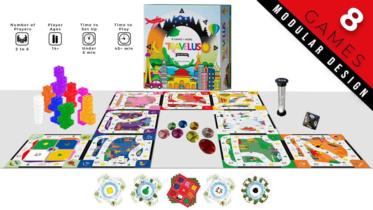 TRAVELUS - 8-in-1 Board Game Introduction