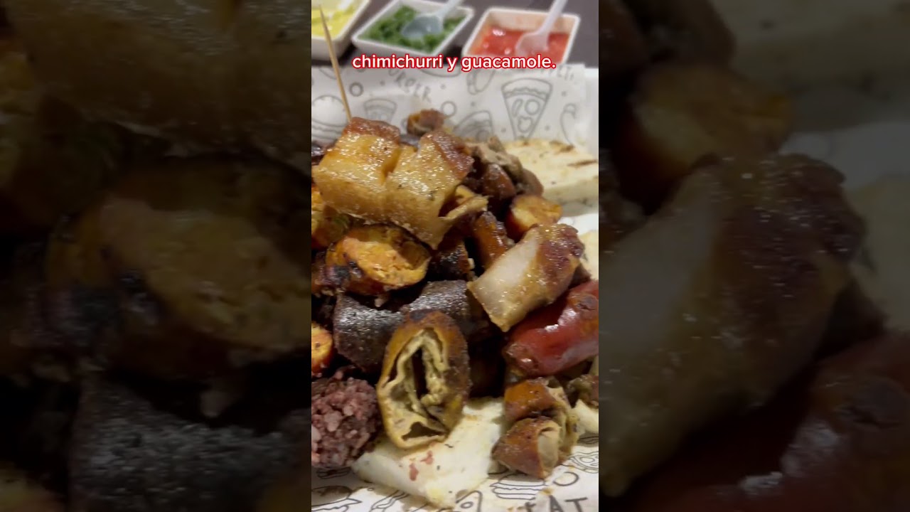 Fritanga o picada colombiana #colombia #comida #fritanga #almuerzos #amor #carne #cerdo #picadas