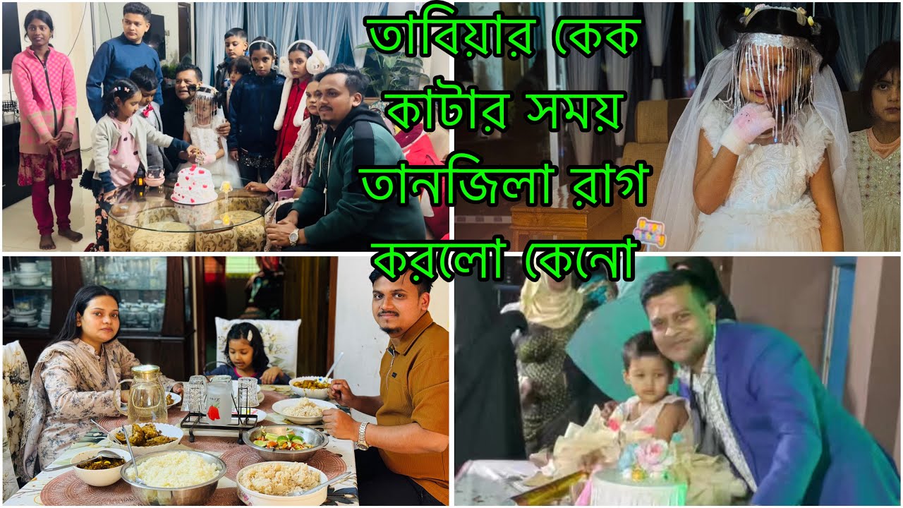 দুপুরে জামই কে কি দিয়ে আপ্যায়ন করলাম/ তাবিয়ার কেক কাটার সময় কি কি ঘটনা ঘটলো