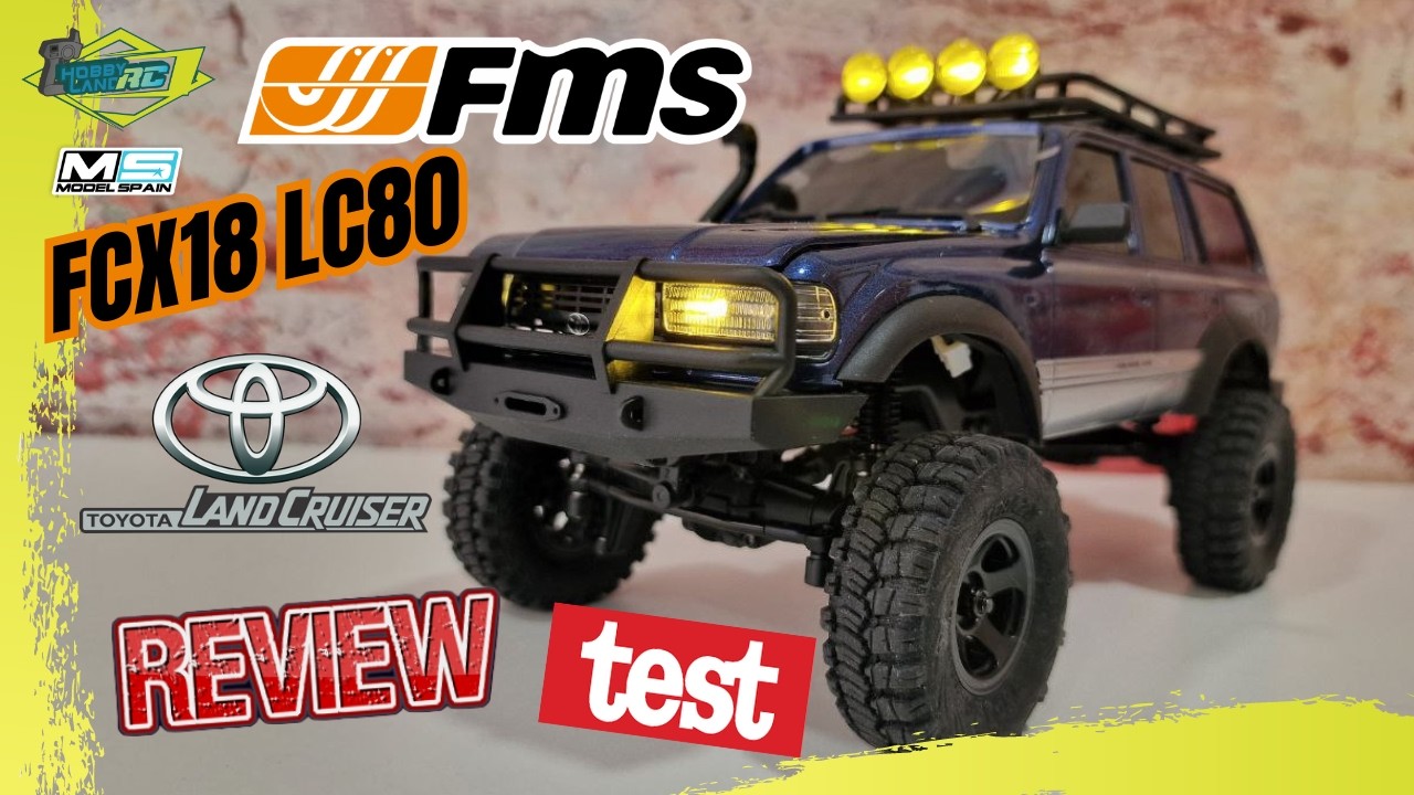 🔰RC Crawler 1/18🔰 💥TOYOTA LAND CRUISER💥 FMS FCX18 LC80 😍 Unboxing Review & Test español 😲