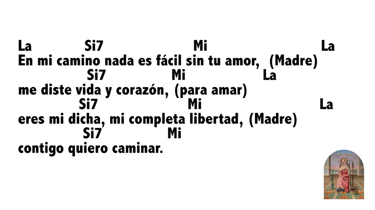 Madre - Canto a Mater Admirabilis con acordes y letra