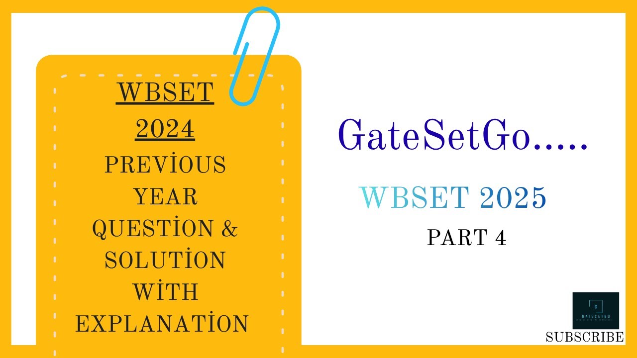 WBSET 2025 -Computer Science || PYQ and Solution || PYQ 2024 || part 4 || Bengali @GateSetGo.debasmitasaha