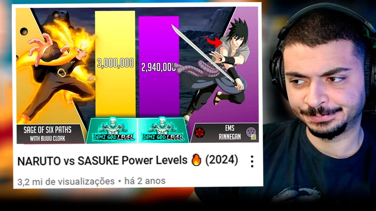 KAMUZ REAGE: NARUTO vs SASUKE Power Levels 🔥 (2024)