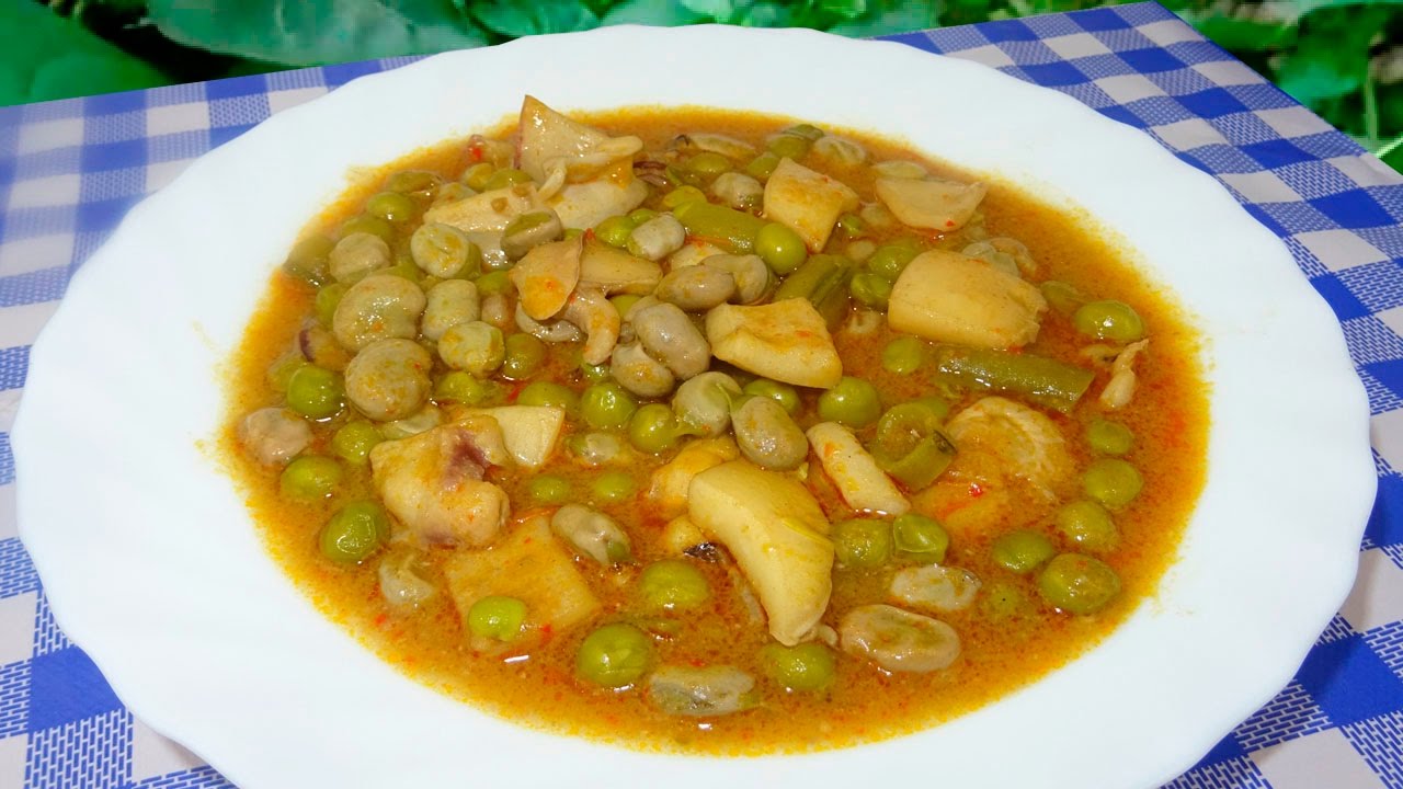 HABAS CON CHOCO Y GUISANTES | RECETA FÁCIL Y DELICIOSA.