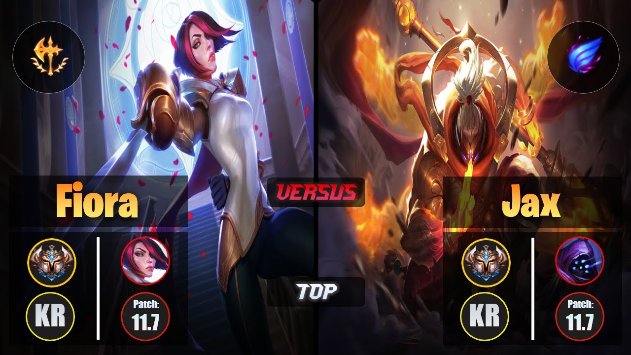 Challenger FIORA [Conqueror] (Top) VS  JAX - Challenger KR Patch 11.7