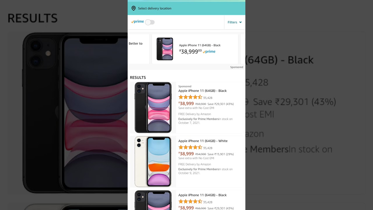 Iphone 11(64GB) starting from 38,999 killer deal on Amazon #techoholicme #TechoholicMe #iphone11