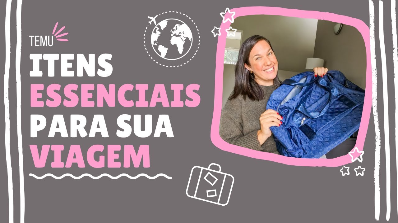 Itens de viagem essenciais | Achados da Temu para sua viagem
