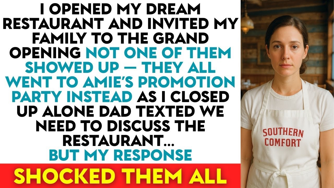 I Opened My Dream Resturant And Invited My Family To The Grand Opening No One Showed Up