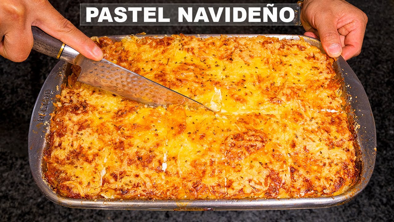 Pastel de PAPA Navideño Fácil y Rico |