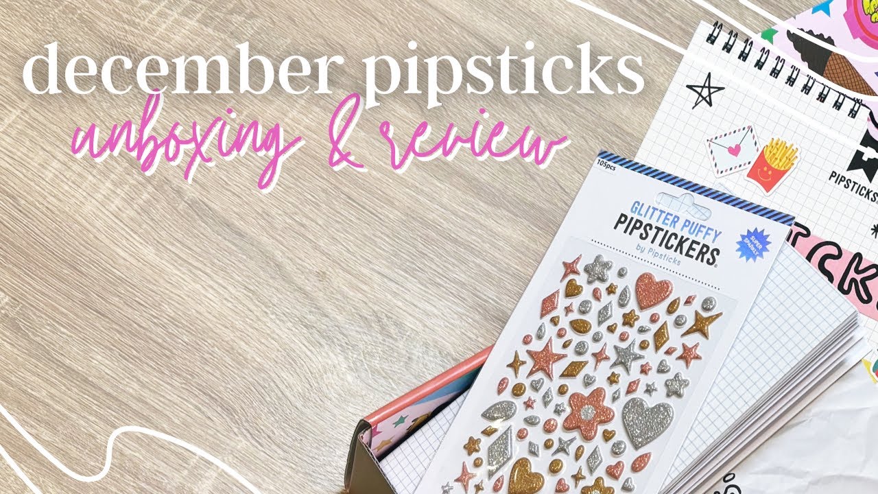 december pipsticks stationery subscription box review with me