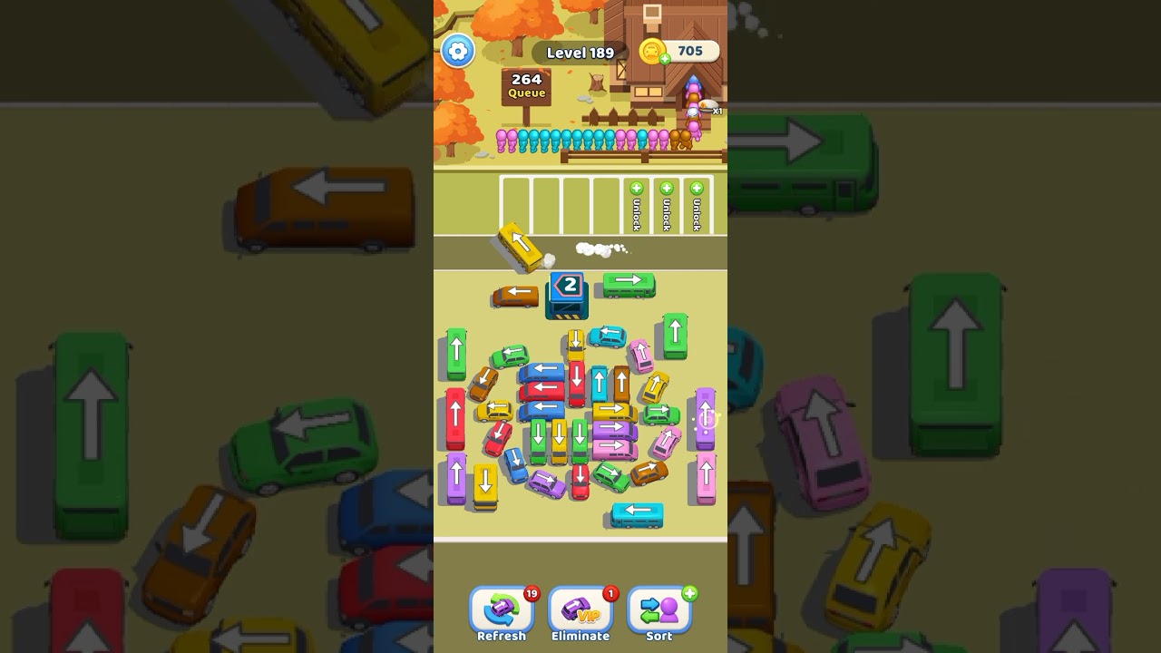 Car Jam Solver level 189