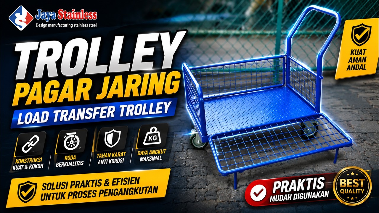 Trolley barang pagar jaring pesanan TOKOPEDIA - Load Transfer Trolley