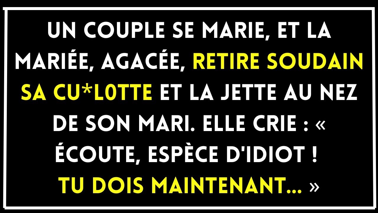 Blague Du Jour! 🤣 Un couple se marie, et la mari&eacute;e... Blagues Dr&ocirc;les Adultes! 🤣