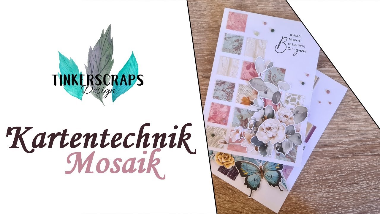 Tinker Scraps - Papierreste - Kartentechnik Mosaik - schnell gemacht und super leicht - deutsch