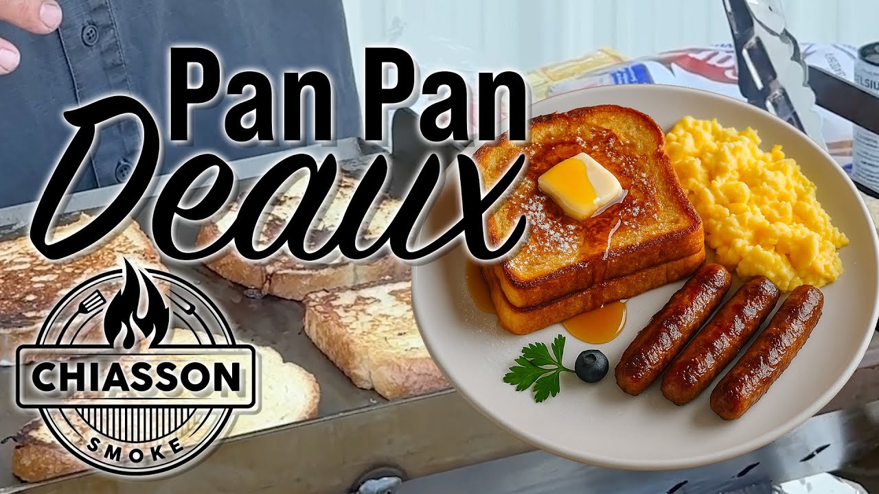 Cooking Pan Pan Deaux on our Hauler Grill with Griddle