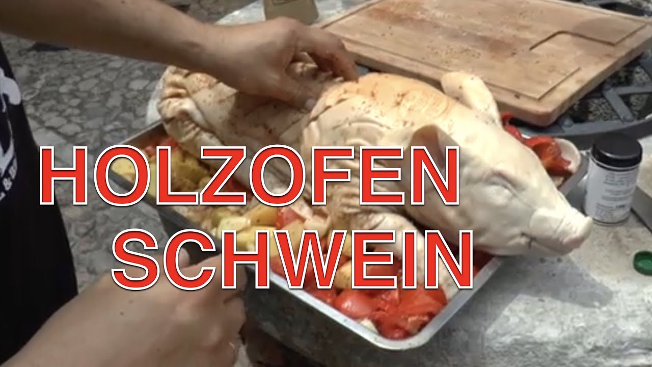 SPANFERKEL GRILLEN im Holzbackofen --- Klaus grillt