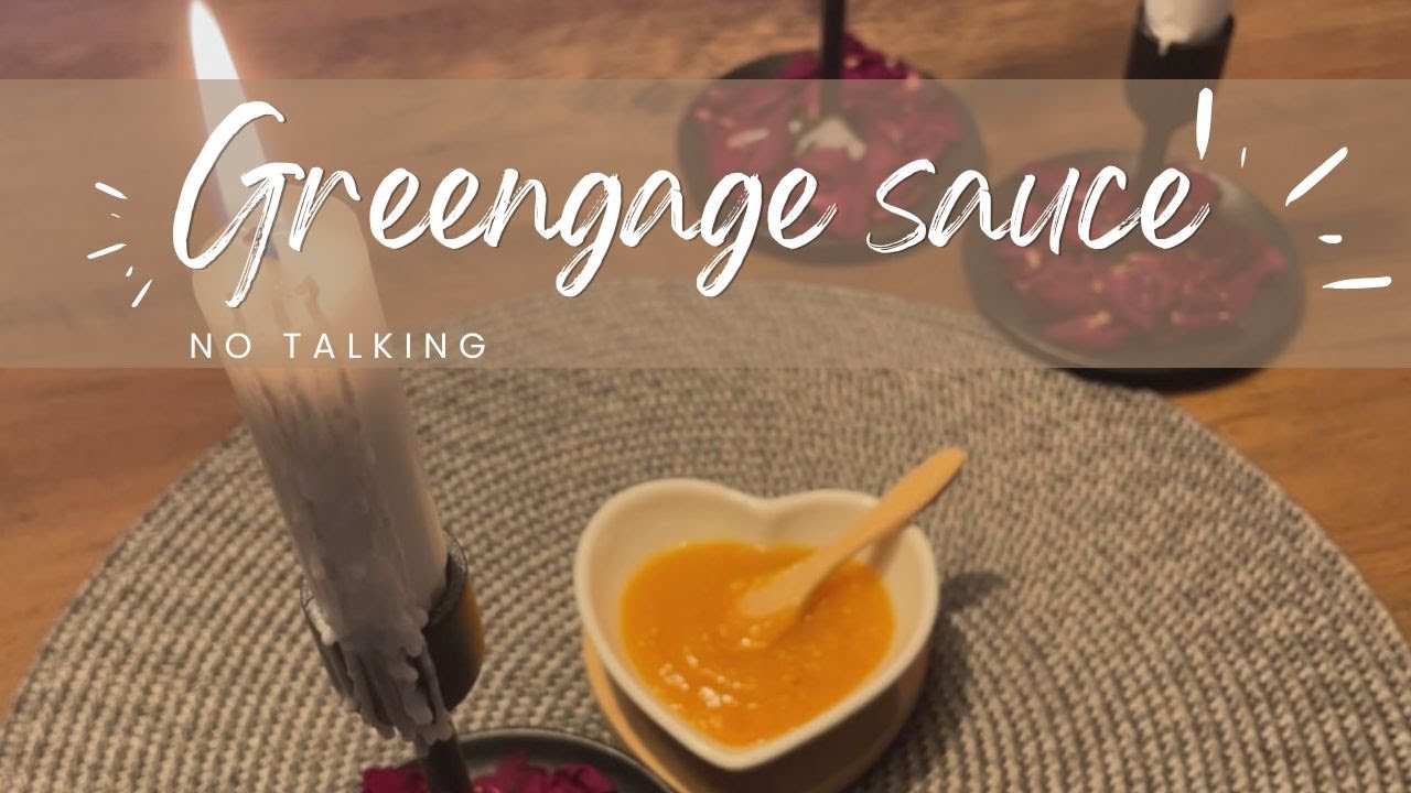 Slow Living | Recipe for making Greengage puree + ambient sound