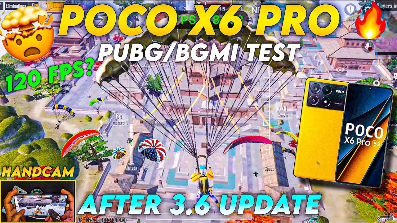 POCO X6 PRO HANDCAM 🔥 AFTER 3.6 UPDATE BGMI/PUBG 120 FPS TEST & FPS METER #pocox6pro#poco#pocox7pro