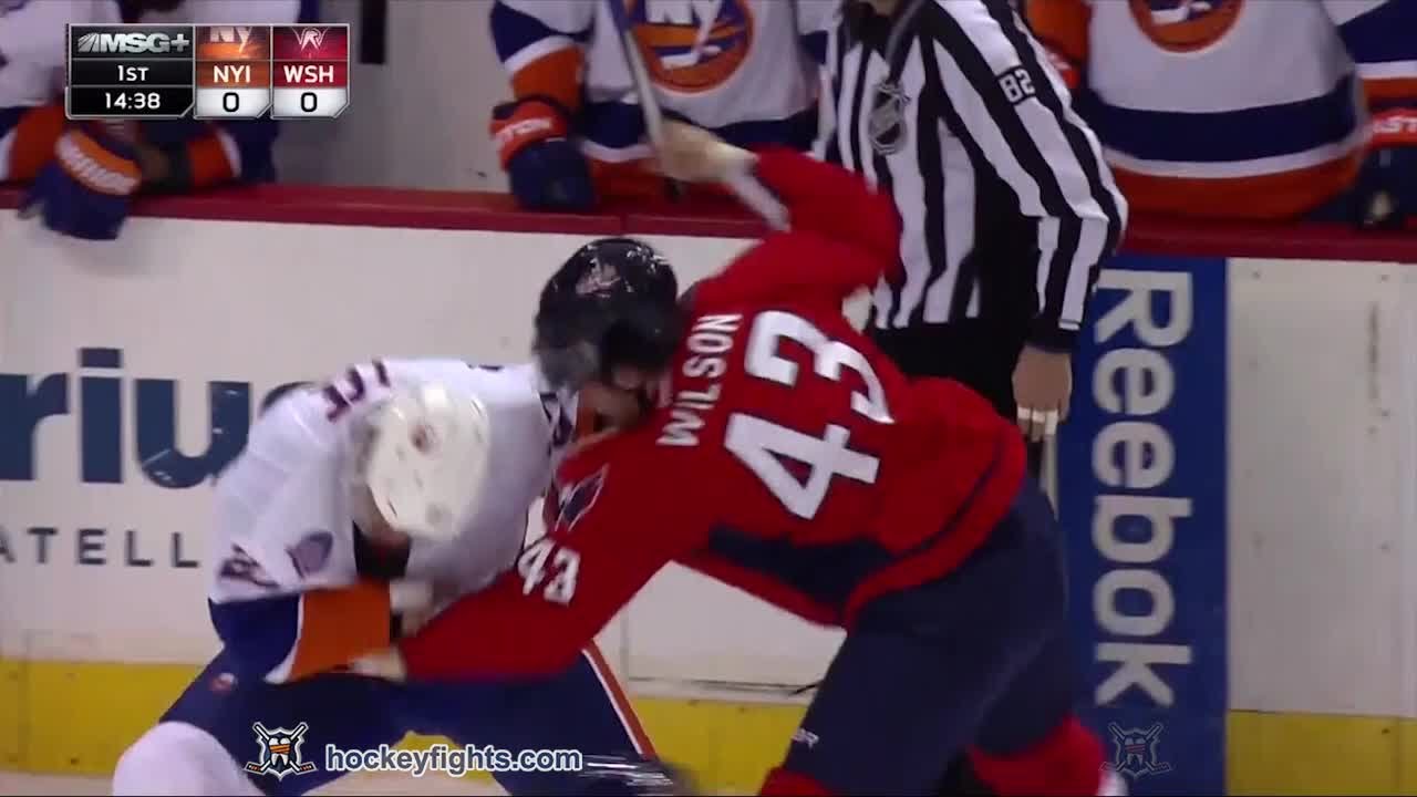 Anders Lee vs Tom Wilson Apr 23, 2015
