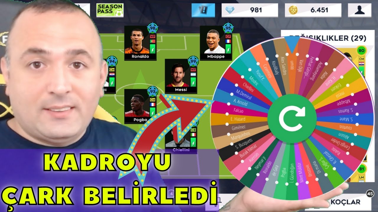 ONLİNE MAÇ KADROSUNU ÇARK BELİRLEDİ - ÇARKINA TÜKÜREYİM / DLS 21 - DREAM LEAGUE SOCCER