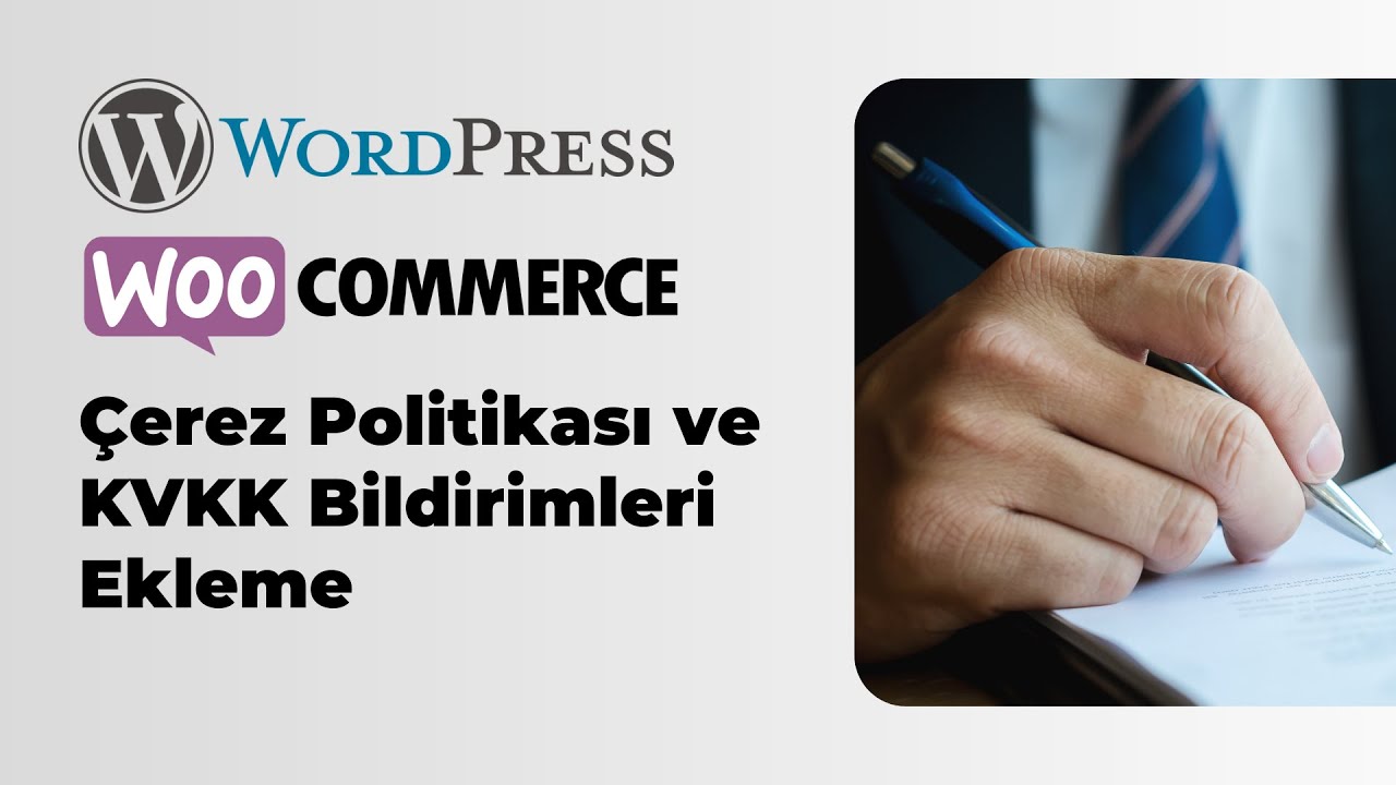 WordPress Çerez Politikası & KVKK, Gizlilik Bildirimleri Ekleme