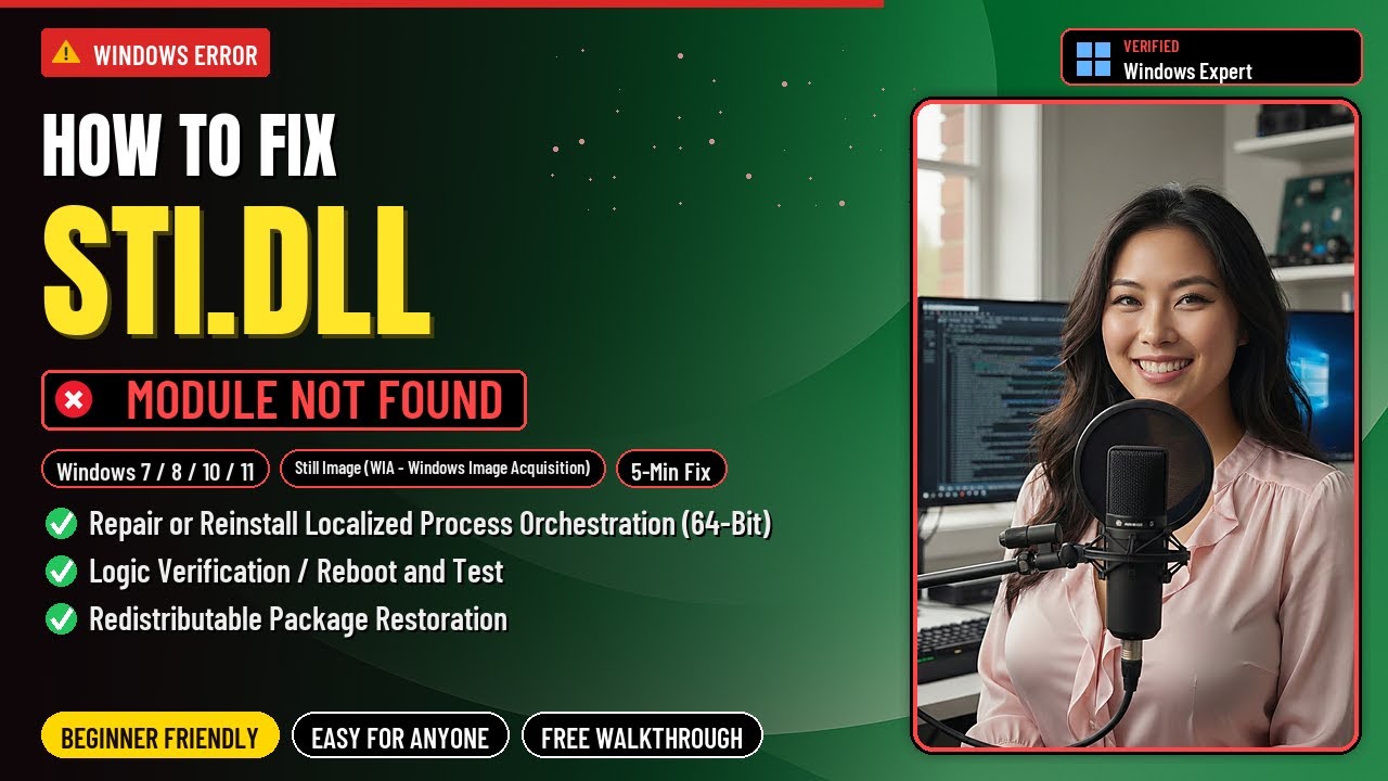 Fix sti.dll Scanner Error!