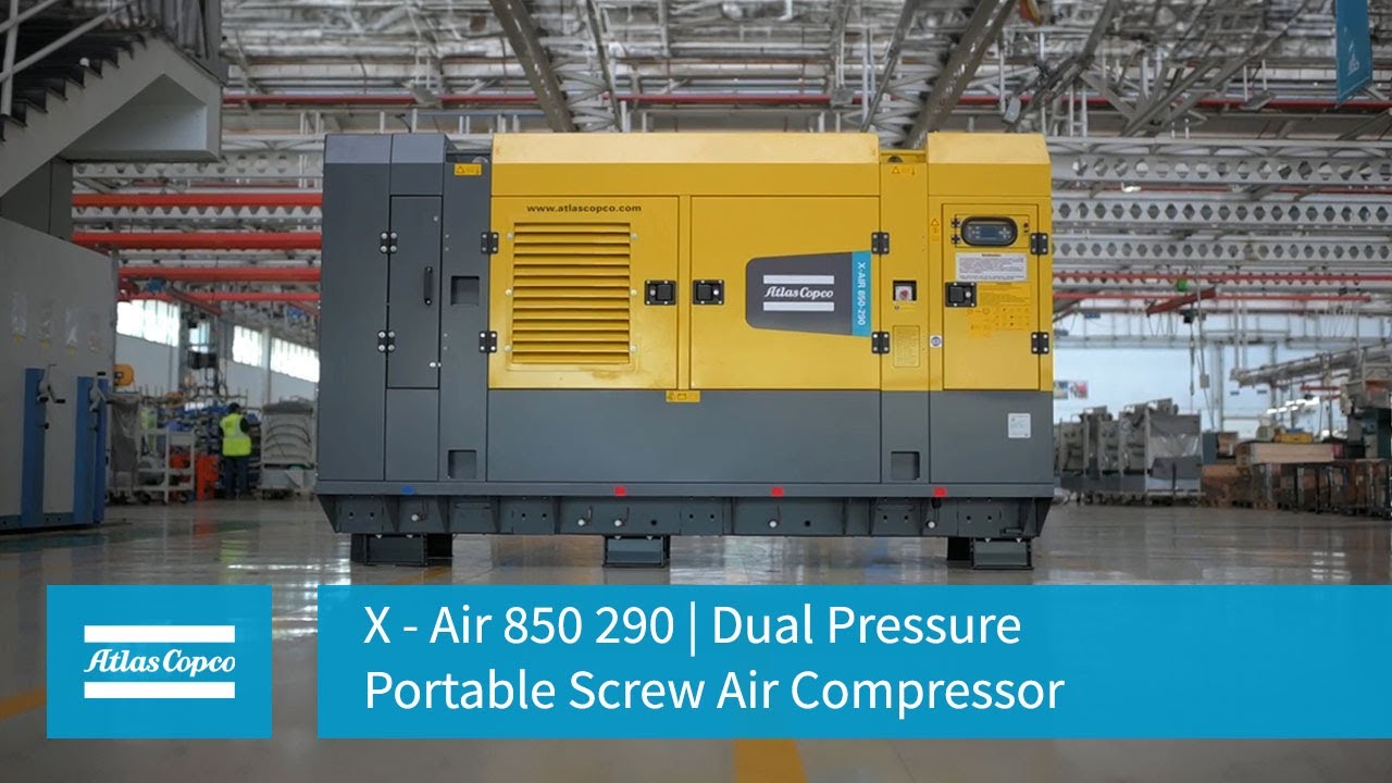 Atlas Copco India | X - Air 850 290 : Dual Pressure Portable Screw Air Compressor