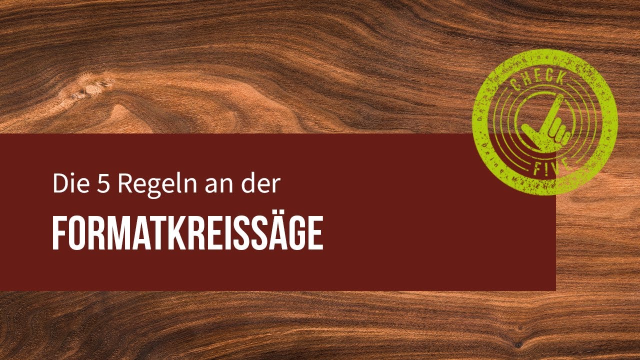 Sicher an der Formatkreissäge arbeiten | Holz- und Metallhelden | BGHM