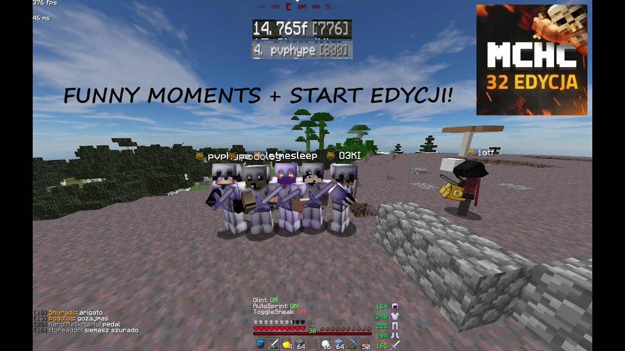 MCHC.PL | Start Edycji + Funny Moments | 32 EDYCJA HARDCORE | topka | [UNITY] 4k 620FPS