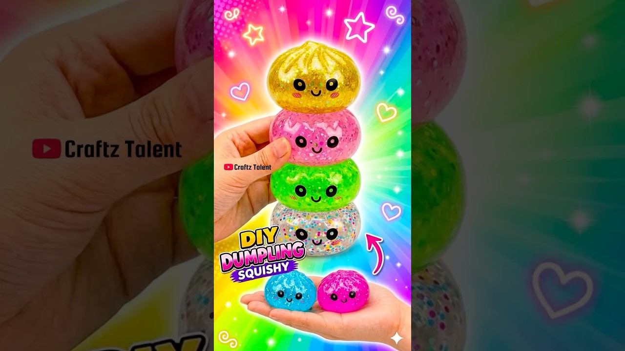 {Craftz Talent} DIY Viral Dumpling Squishy #shorts #viral #craft #trending #youtubeshorts #tiktok
