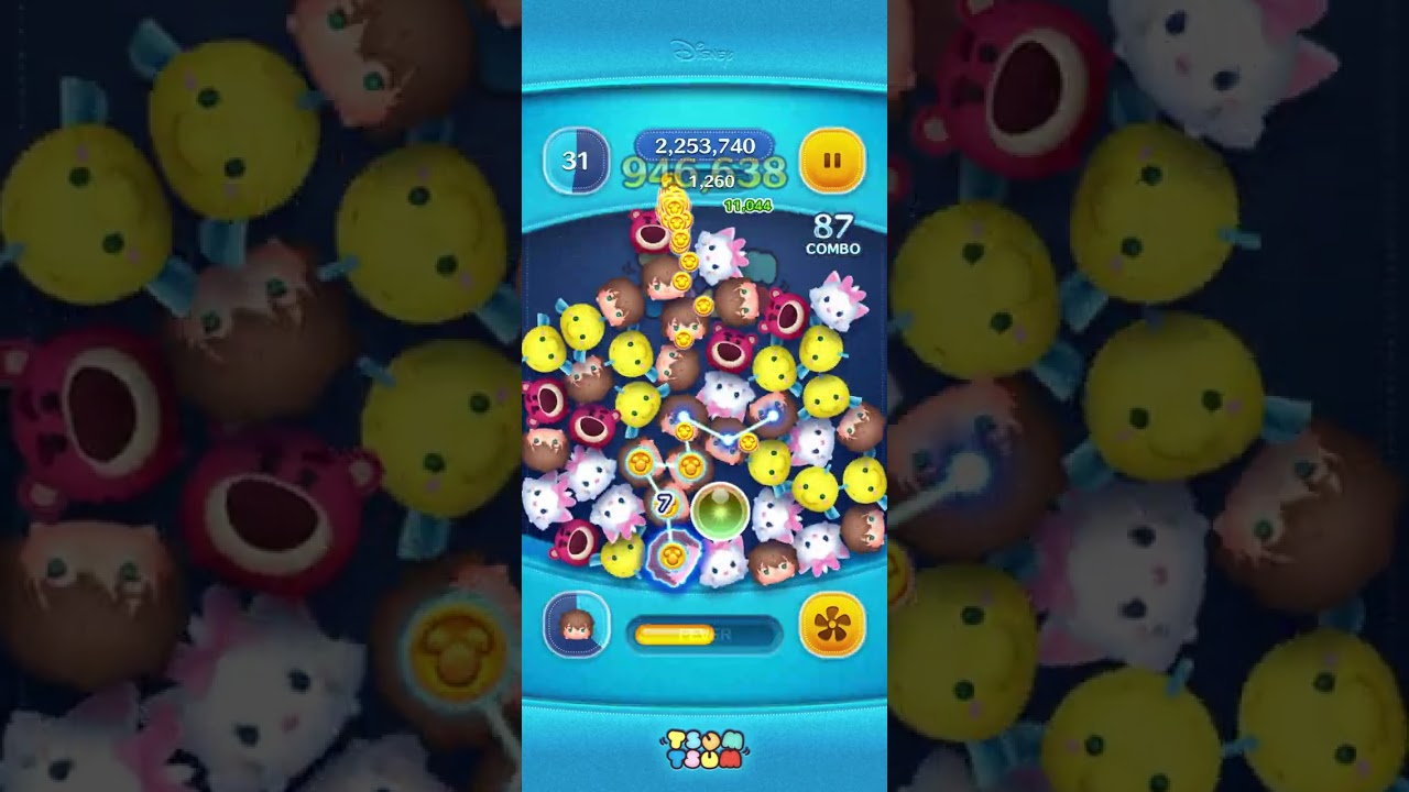 ツムツムスキル3 灰原哀 スコア稼ぎ　スコア8.326.967 コイン3239